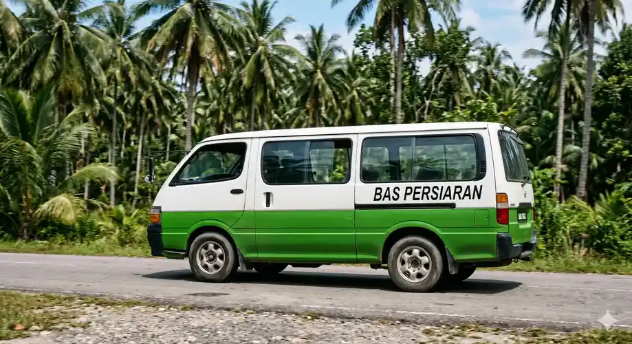 Airport transfer van service between Tawau and Semporna Sand Bay Resort